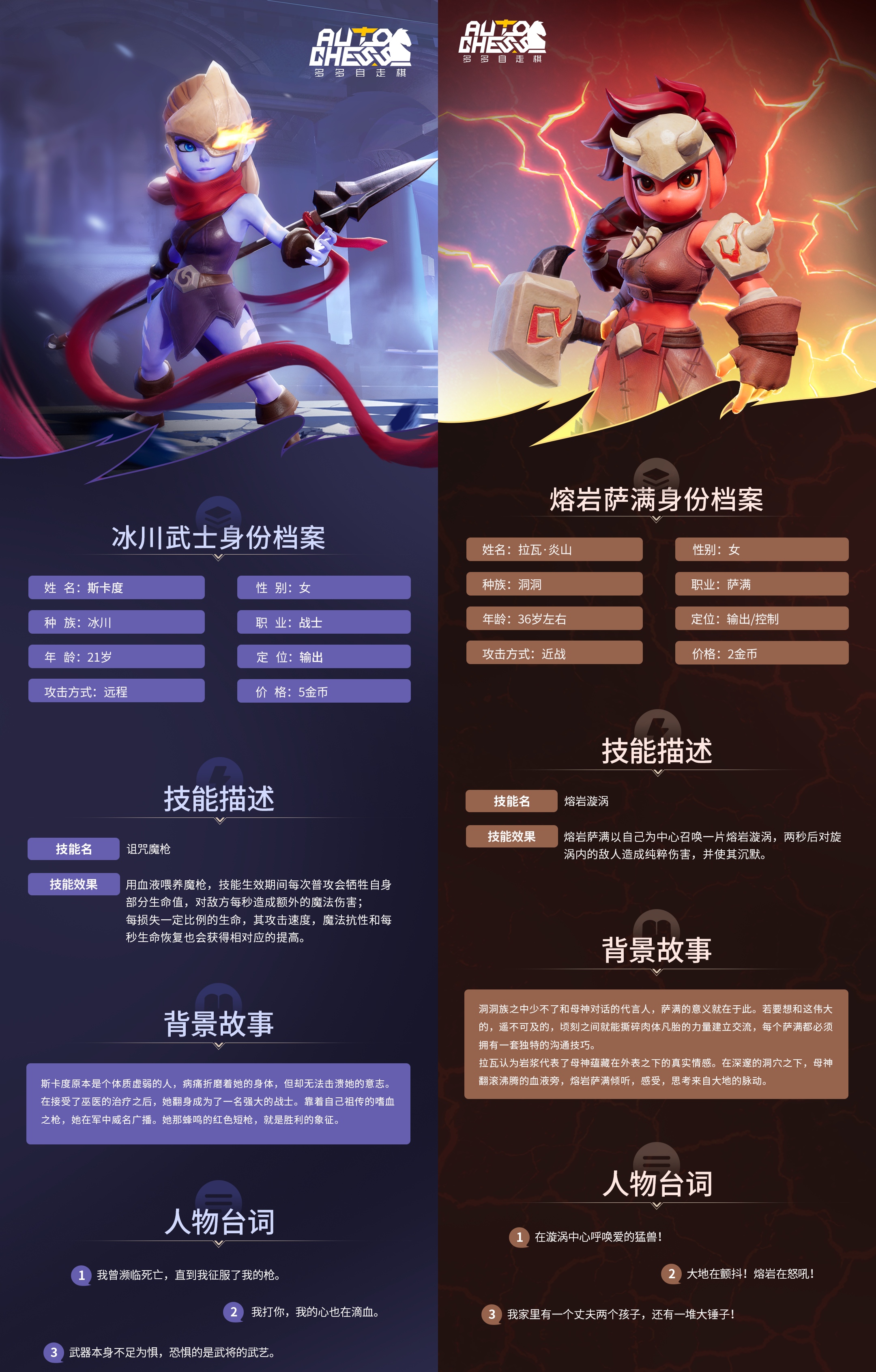 《多多自走棋》新棋子:冰川武士 & 熔岩萨满